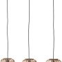 Brilliant Pendelleuchte Woodrow, 3-flammig, hellbraun. Hängelampe mit drei Lampenschirmen aus Holz.