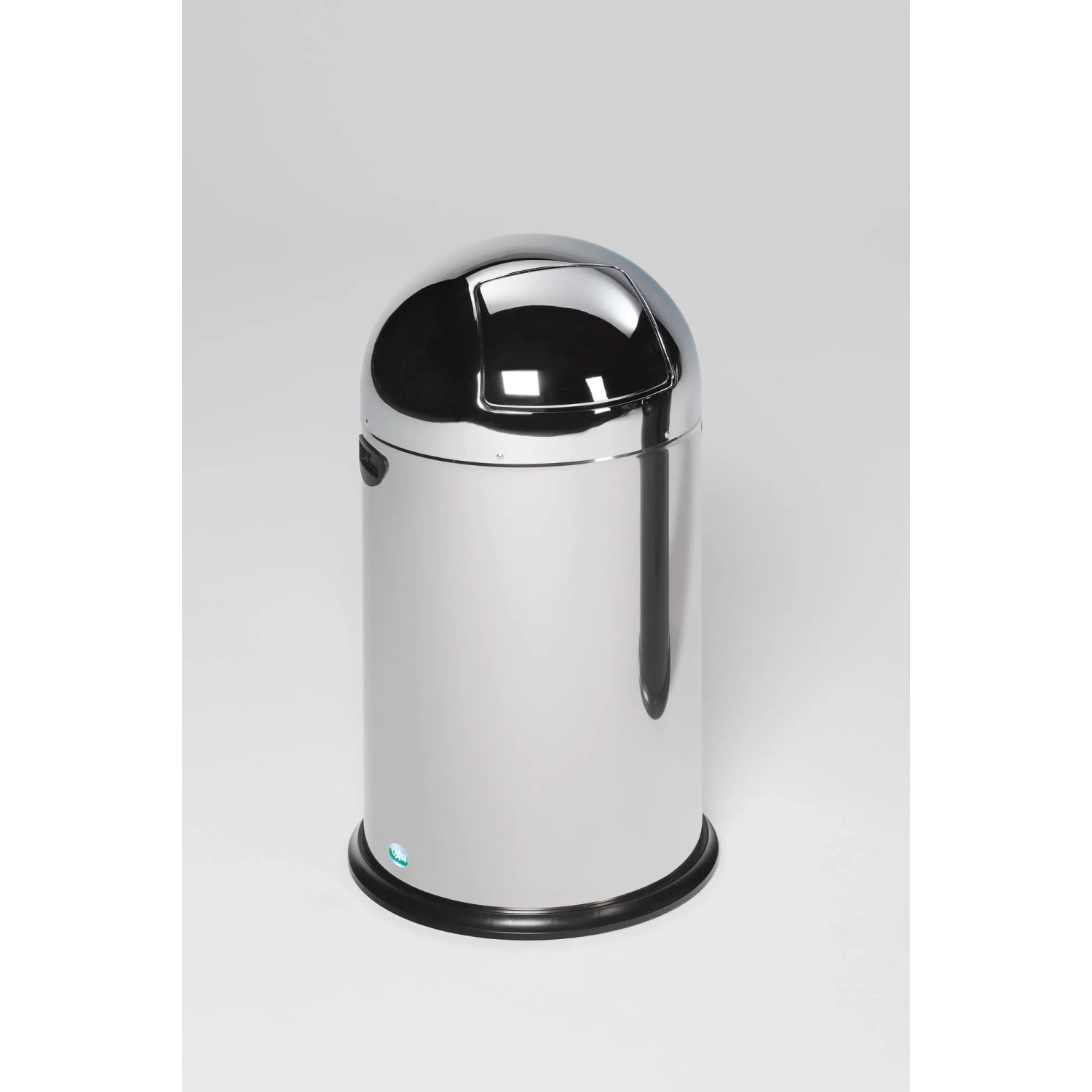 PROREGAL Klassischer Abfallsammler Mit Einwurfklappe Inneneinsatz 22 Liter HxBxT 64 x 40 x 40 cm Edelstahl Silber
