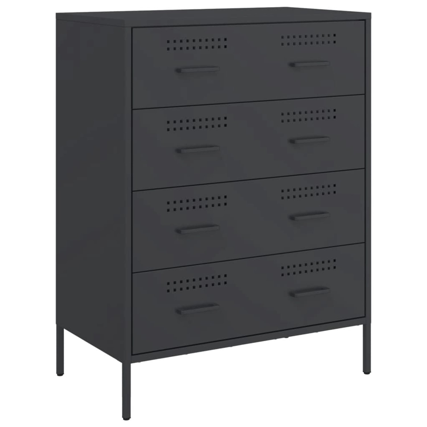 vidaXL Sideboard Schwarz 68x39x89 cm Stahl 842982 günstig online kaufen