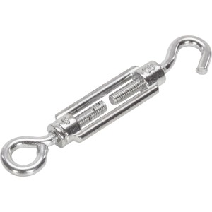 Spannschloss Haken M10 x 125 mm, verzinkt, zum Spannen von Seilen bis 12 mm Ø.