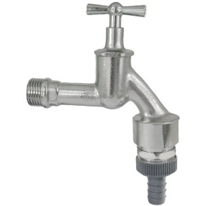 Wasserhahn 13 mm (1/2") matt, mit Rohrbelüfter, für Anschlüsse & Kupplungen.