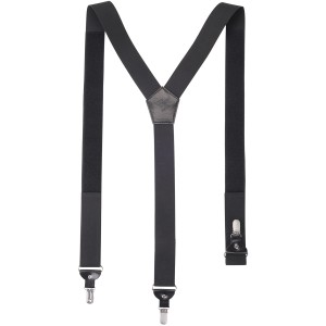 Schwarze Scheibler Workwear Hosenträger Profi 9120 in Y-Form mit Clips und Klettverschluss.