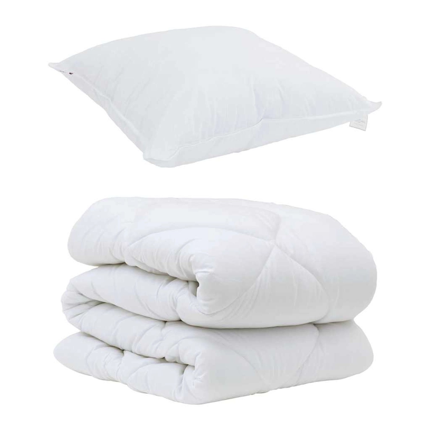 vidaXL Bettdecke mit Kissen 2-Tlg Weiß Mikrofaser 3376658 günstig online kaufen