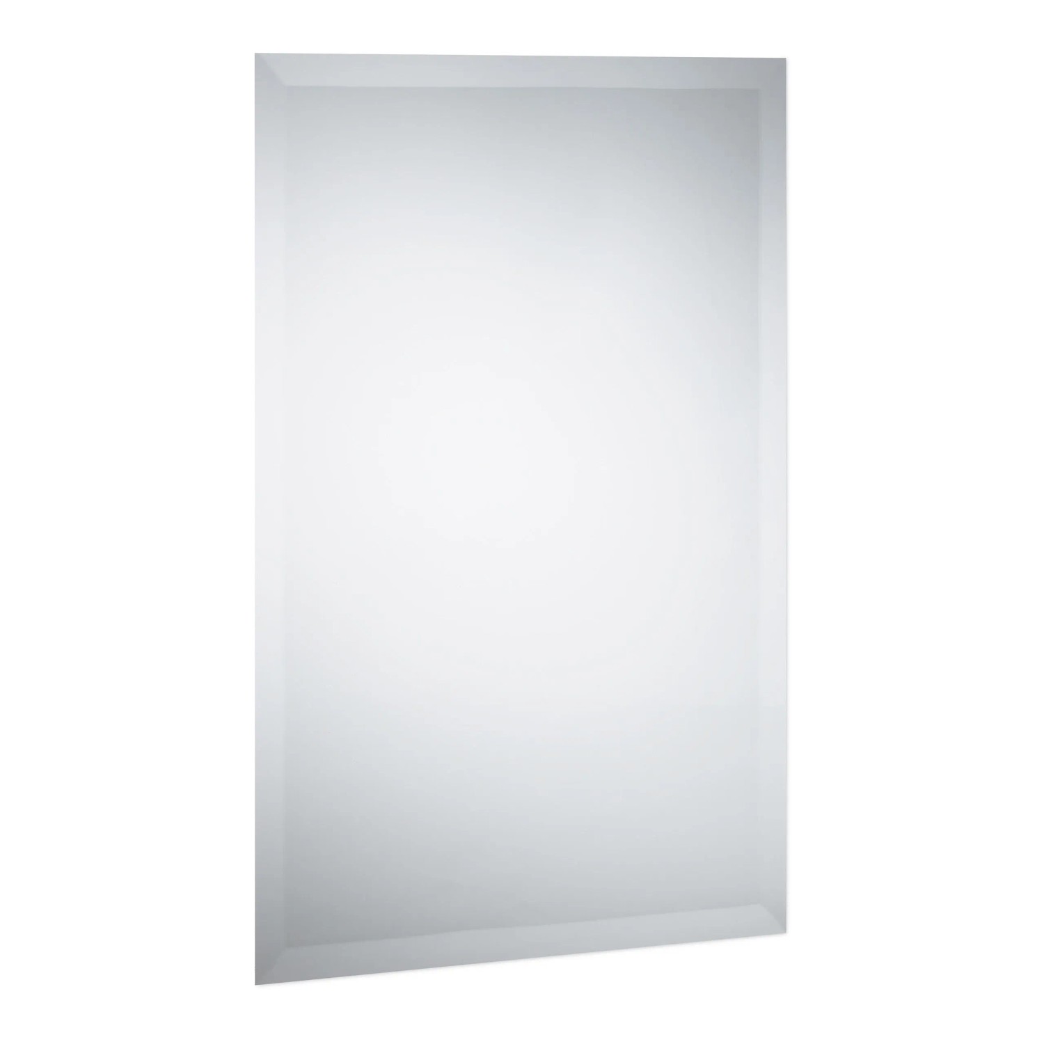 Relaxdays Wandspiegel Glas Transparent Rahmenlos Facettiert zum Aufhängen 60 cm x 40 cm x 0,5 cm 2 kg