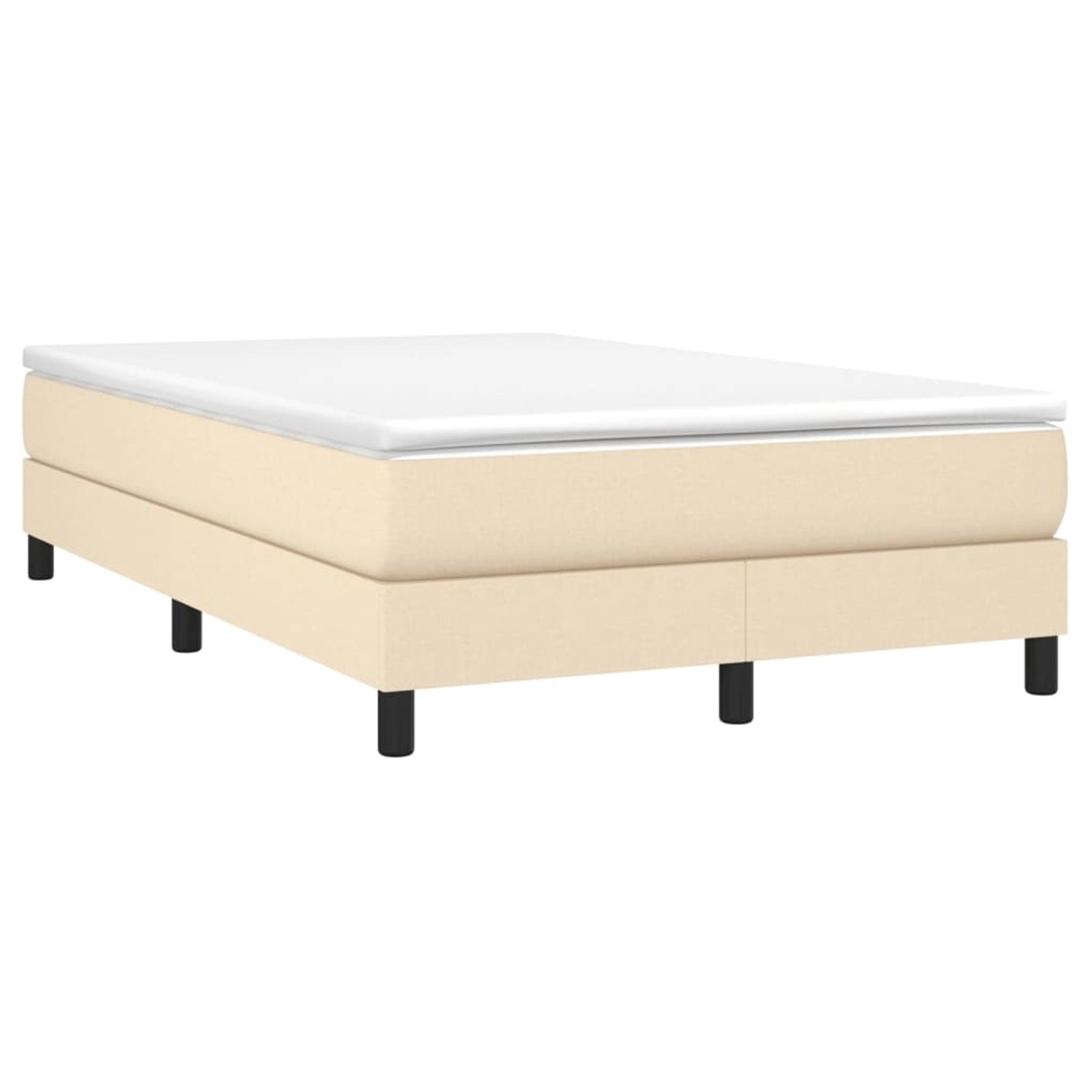 vidaXL Boxspringbett mit Matratze Creme 120x190 cm Stoff 3269662 günstig online kaufen