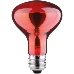 Rote Paulmann Leuchtstofflampe E27 Reflektor R80, 60W, für stimmungsvolle Beleuchtung.
