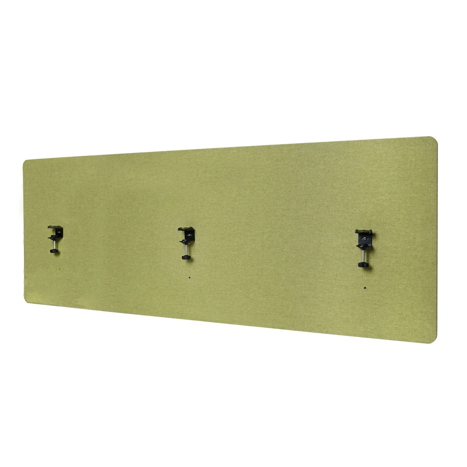 Proregal Akustik-Tischtrennwand HxBxT 60x160x2 cm Doppelwandig Stoff Grün Büro-Sichtschutz Schreibtisch Pinnwand