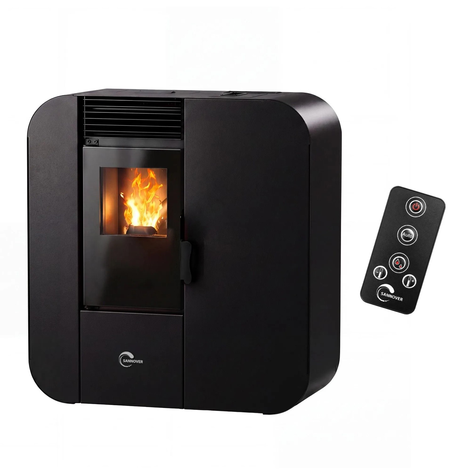Sannover Pelletofen Slim Astral 13,8 kW Schwarz