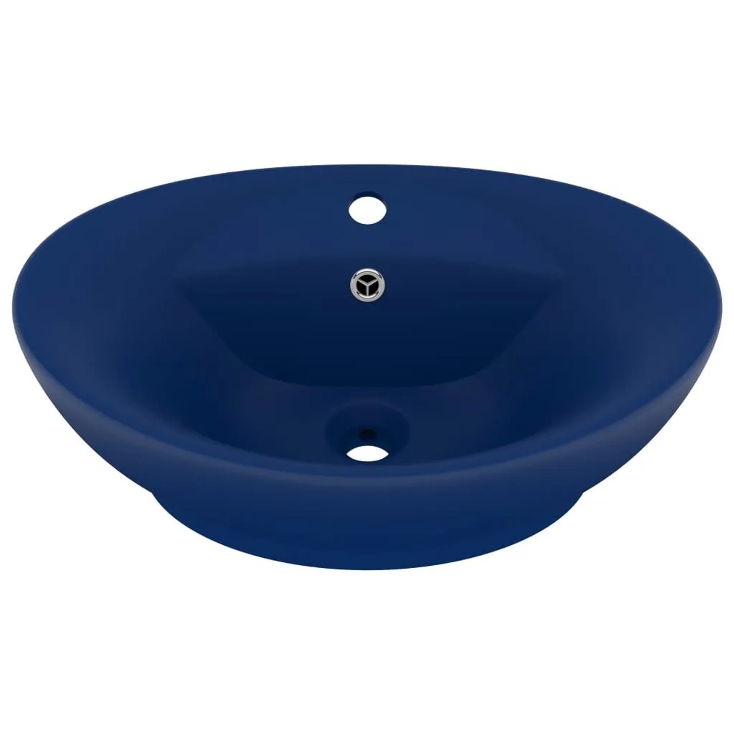 vidaXL Luxus-Waschbecken Überlauf Matt Dunkelblau 58,5x39cm Keramik 146935 günstig online kaufen