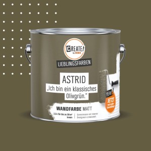 CREATE! by OBI Wandfarbe Lieblingsfarbe Astrid Olivgrün Matt 2,5 l