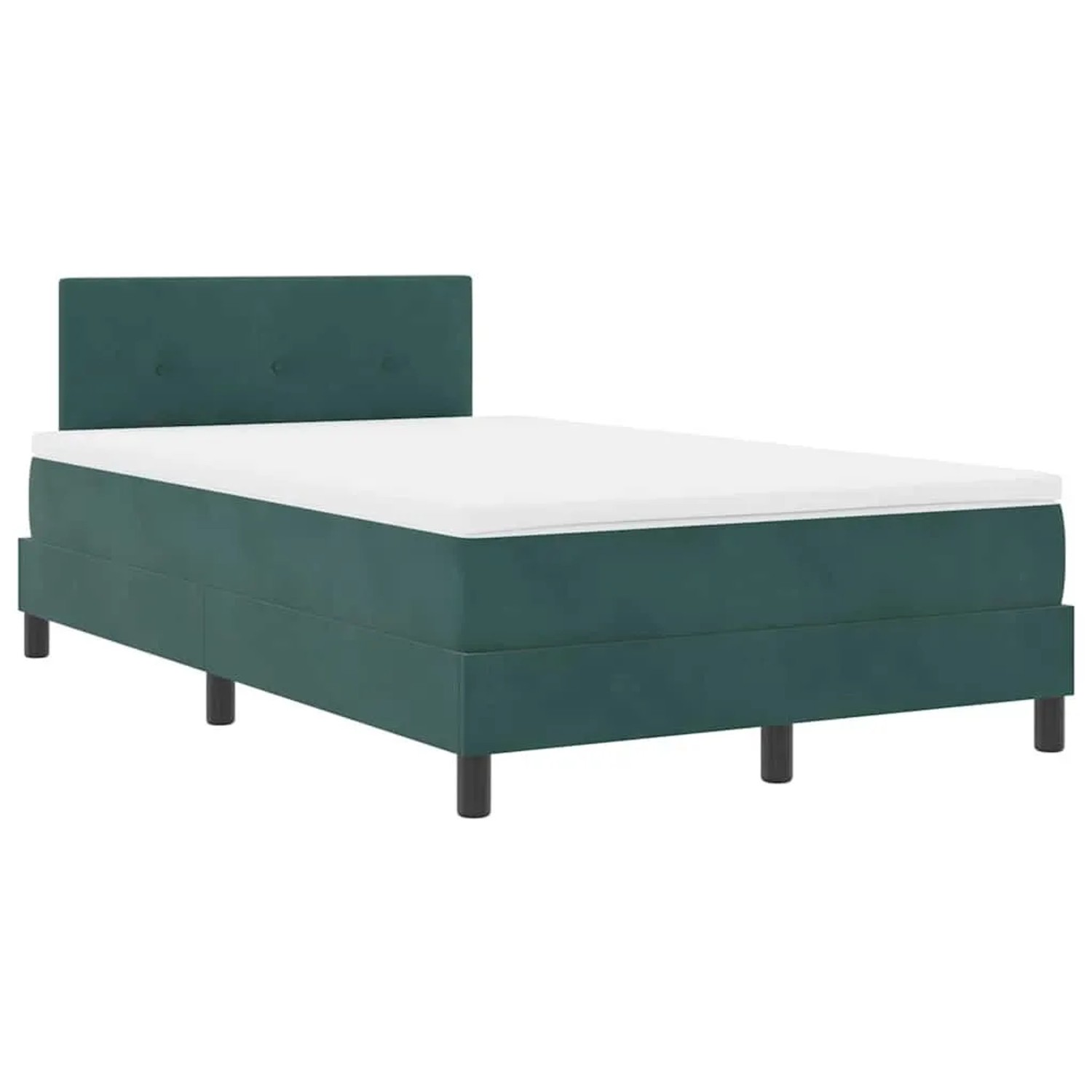 vidaXL Boxspringbett mit Matratze Dunkelgrün 120 x 190 cm Stoff 3339161 günstig online kaufen