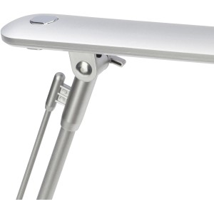 Detailaufnahme: Titanfarbene LED-Tischlampe Brendan, 6W, mit verstellbarem Gelenk.