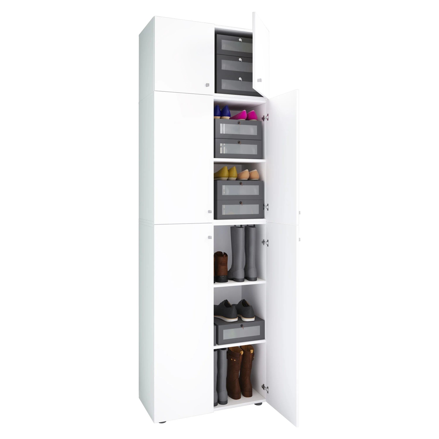 VCM Schuhschrank Lona Weiß