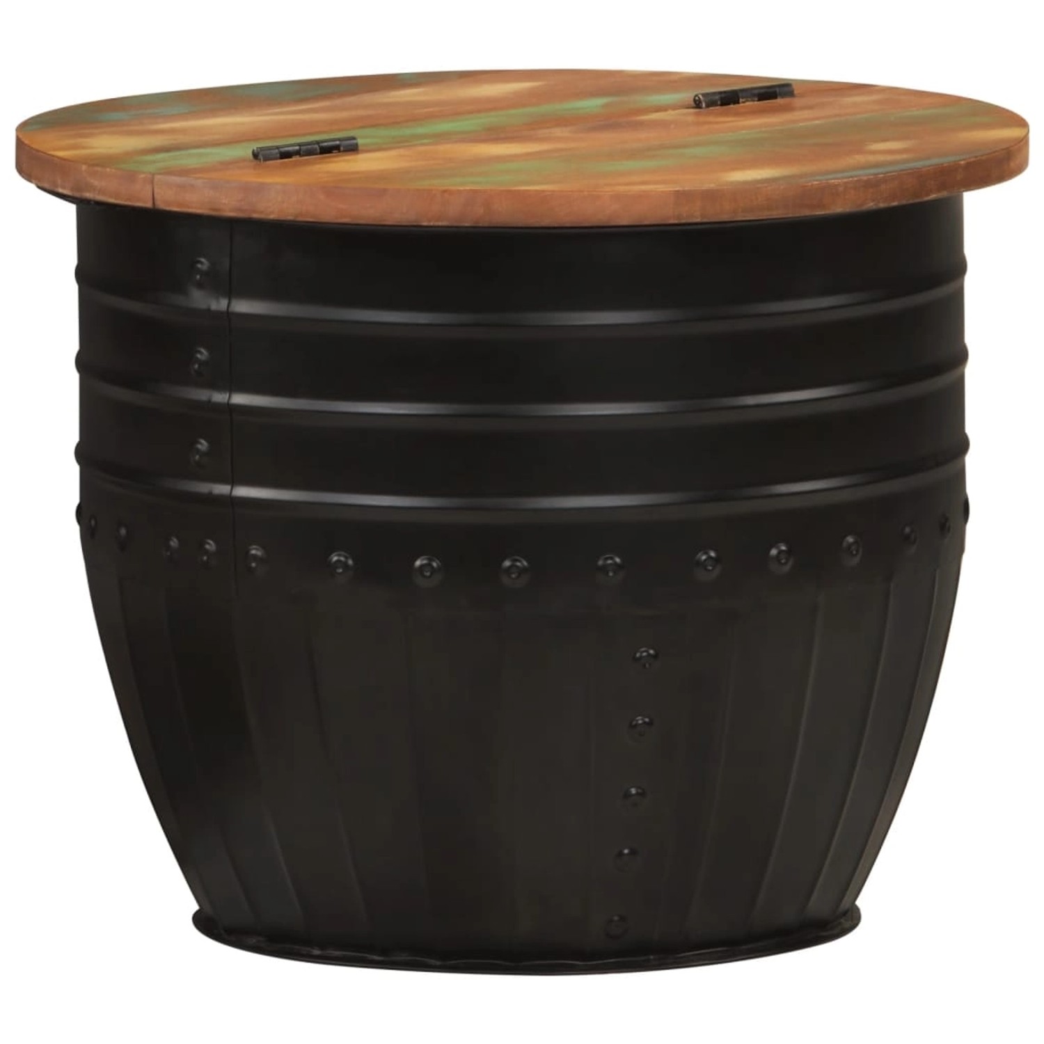 vidaXL Couchtisch Schwarz 50x39,5 cm Altholz Massiv 351752 günstig online kaufen