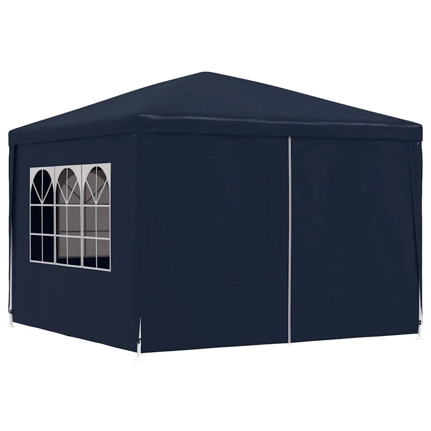 Furnicato Party Gartenzelt 3x3m Blau Mit Reißverschluss Und Fenster