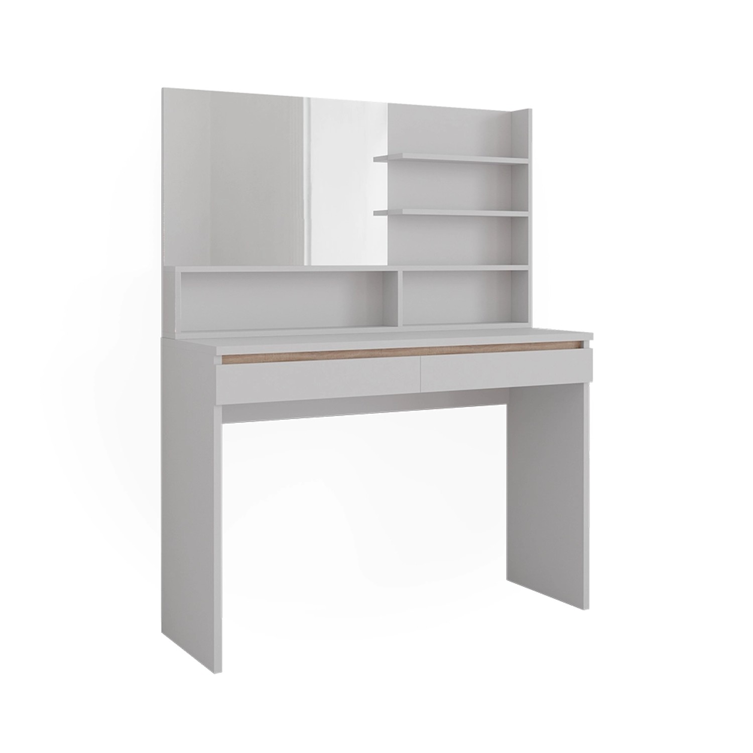 Vicco Schminktisch Emma Weiß 120 cm mit Spiegelregal