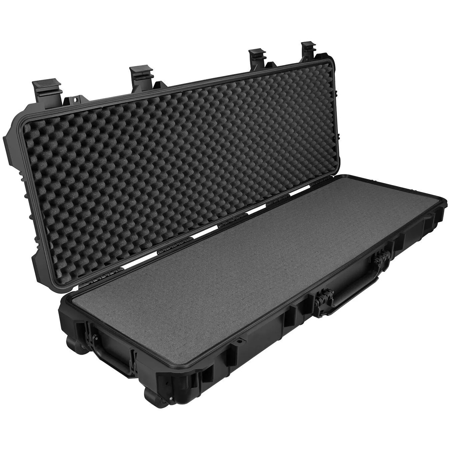 Tectake Gewehrkoffer  Aus Robuster Hartschale Mit Schnappverschluss  113 50 x 41 x 16 cm Schwarz