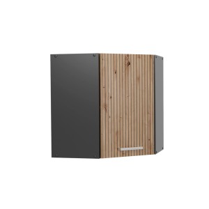 Vicco Eckhängeschrank R-Line, Artisan Eiche/Anthrazit, 57 cm, Küchen-Eckschrank