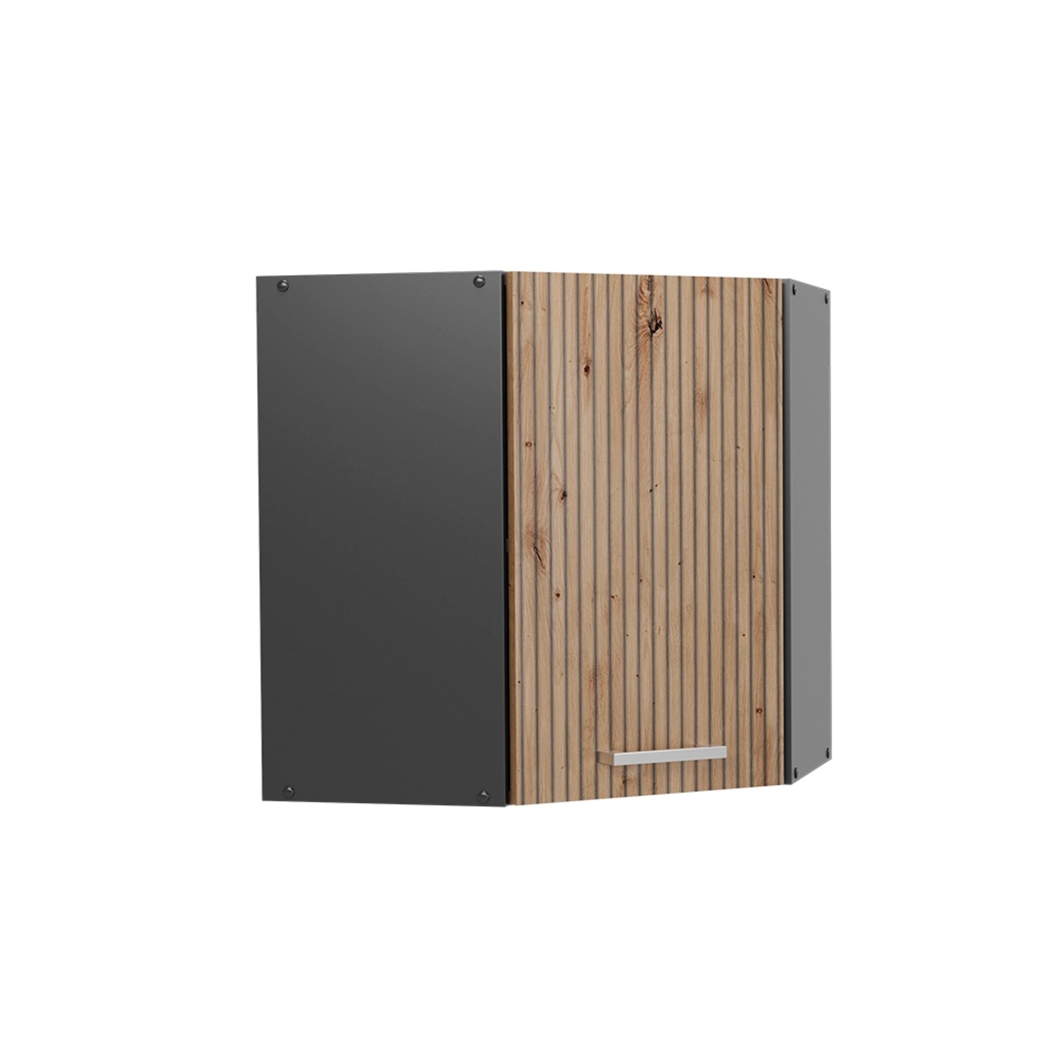 Vicco Eckhängeschrank R-Line Küchen-Eckschrank Artisan-Eiche/Anthrazit 57 cm