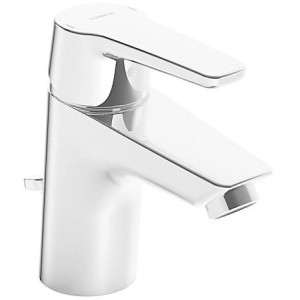 Hansa HANSAPOLO Waschtischarmatur in Chrom mit Ablaufgarnitur.