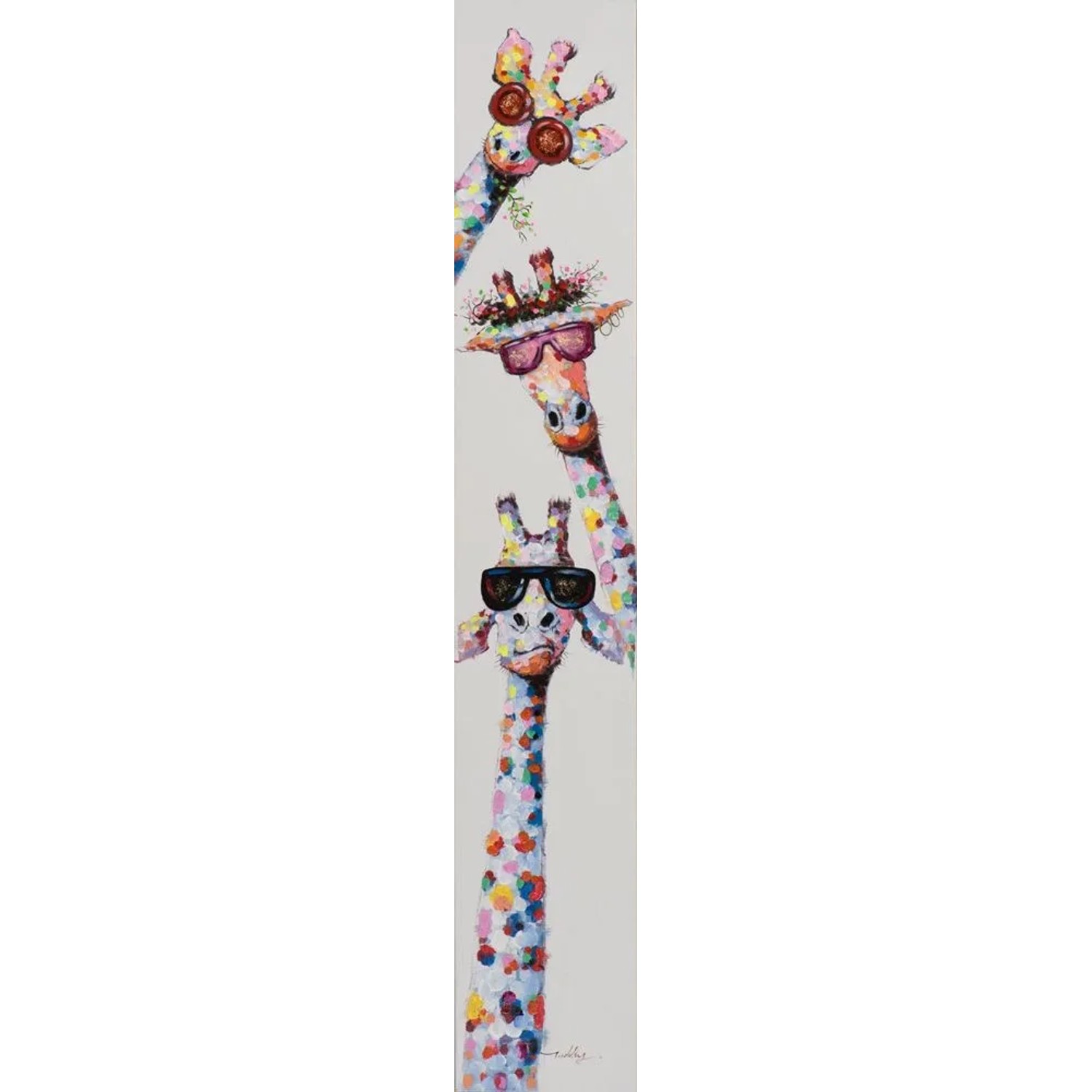 Art Universe Leinwandbild Lustige Giraffen 25 x 150 cm