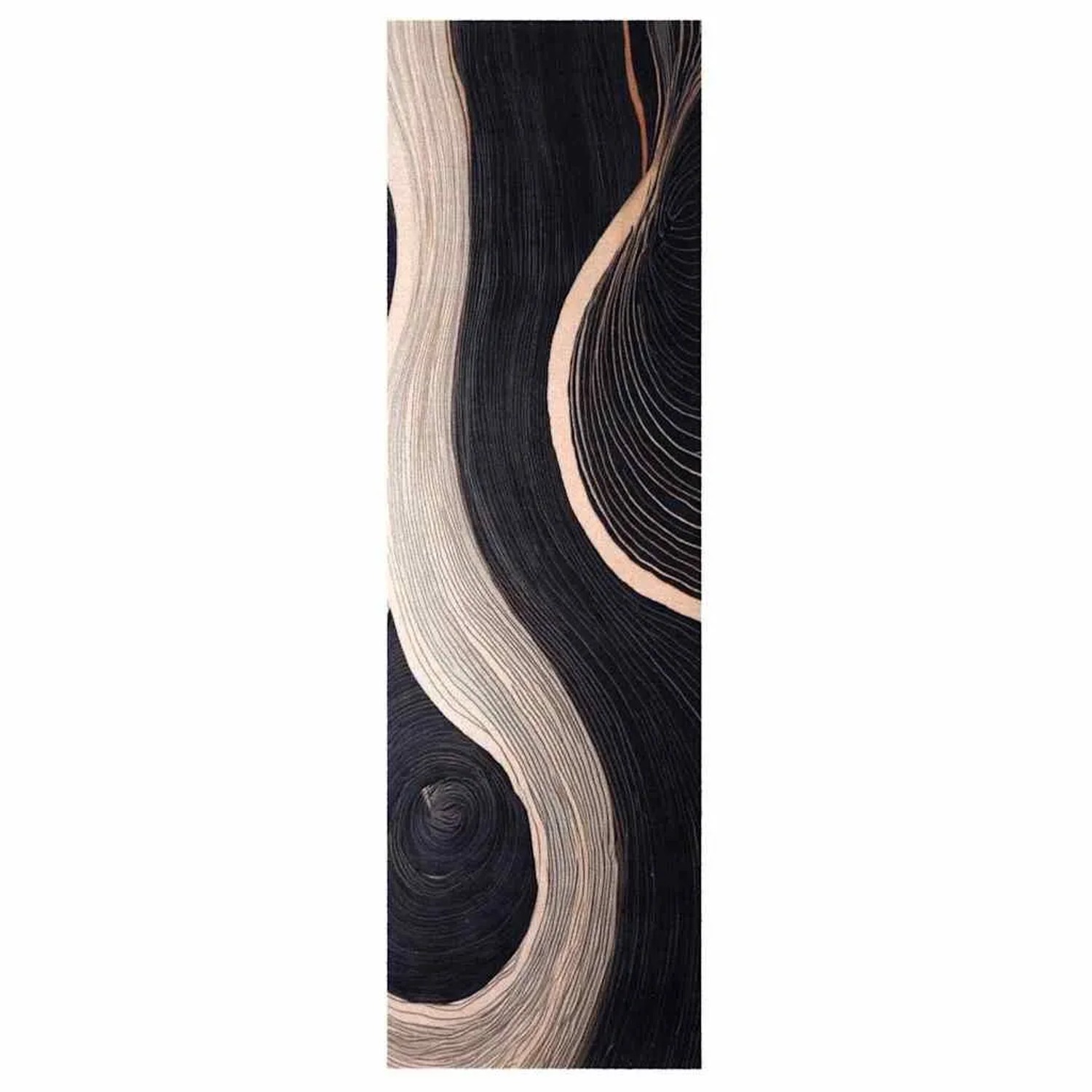 vidaXL Küchen Teppich Schwarz 150 x 45 cm Samt 42013420