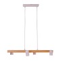 Weiße Näve Pendelleuchte Frida, 4er-Set mit Holzdetails, ideal für Esstische.