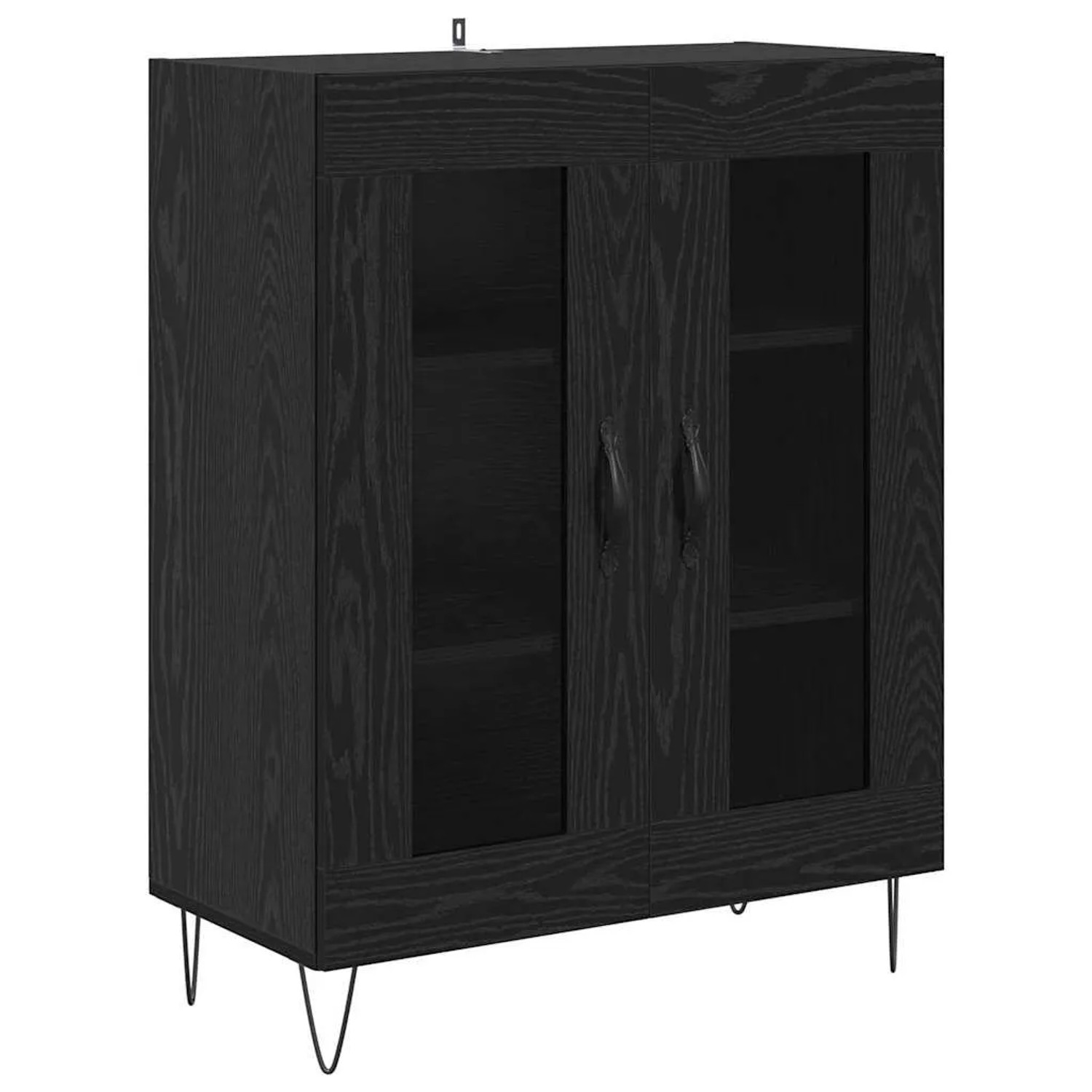 vidaXL Sideboard Schwarz Eichen-Optik 69,5 x 34 x 90 cm Holzwerkstoff 88720 günstig online kaufen