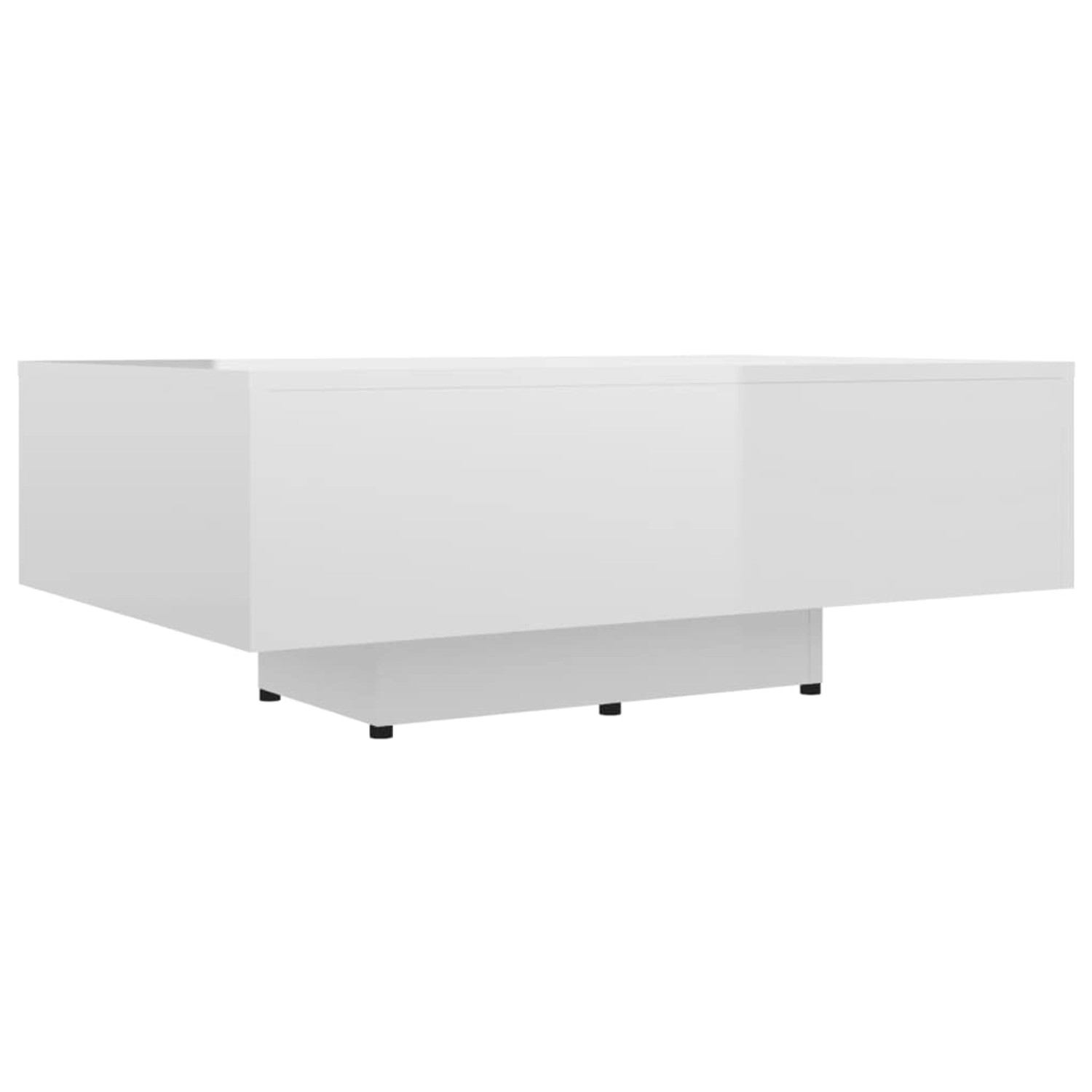 vidaXL Couchtisch Hochglanz-Weiß 85x55x31 cm Holzwerkstoff 803386