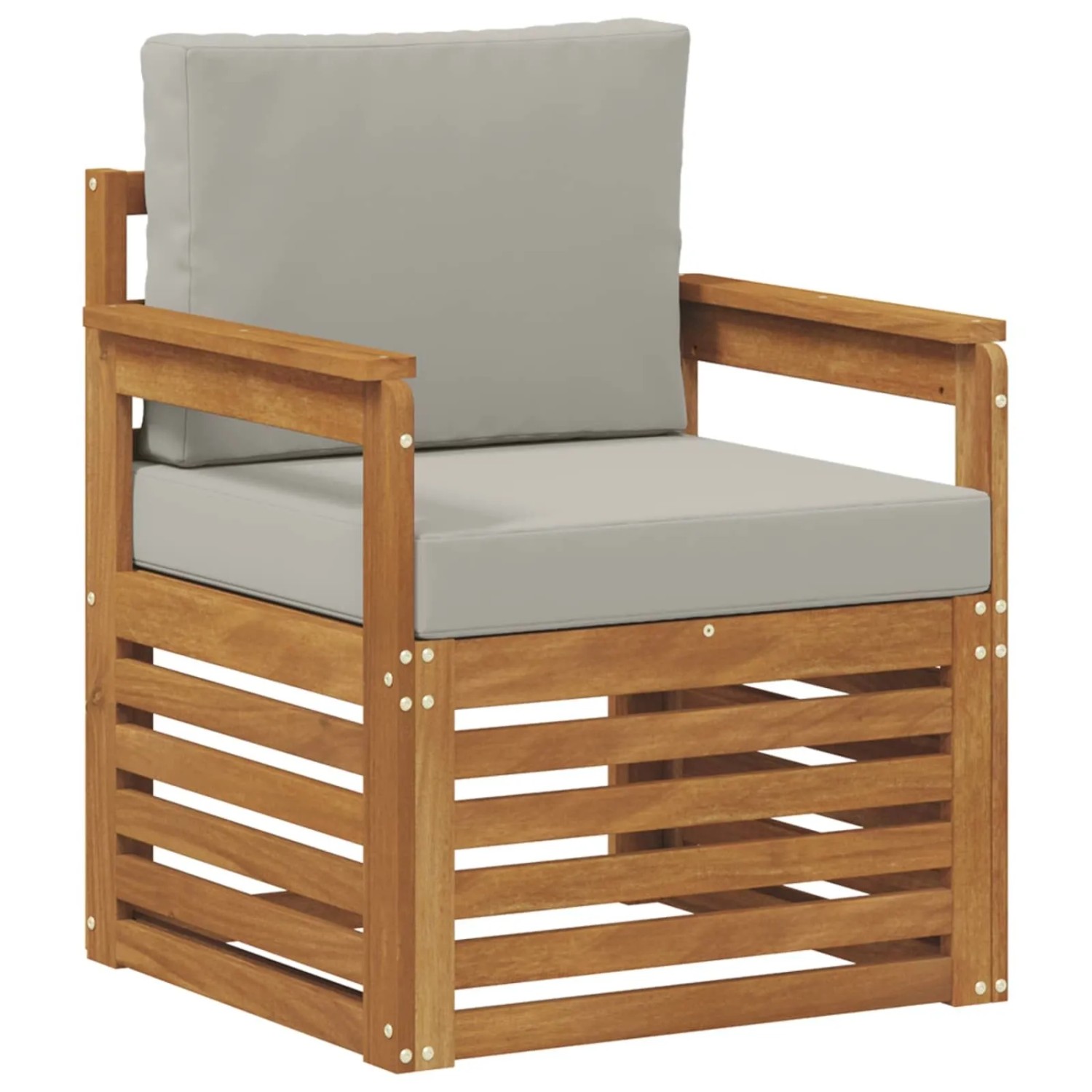 vidaXL Outdoor-Sofagarnitur mit Kissen Natur 71 x 63 x 73 cm 3436341