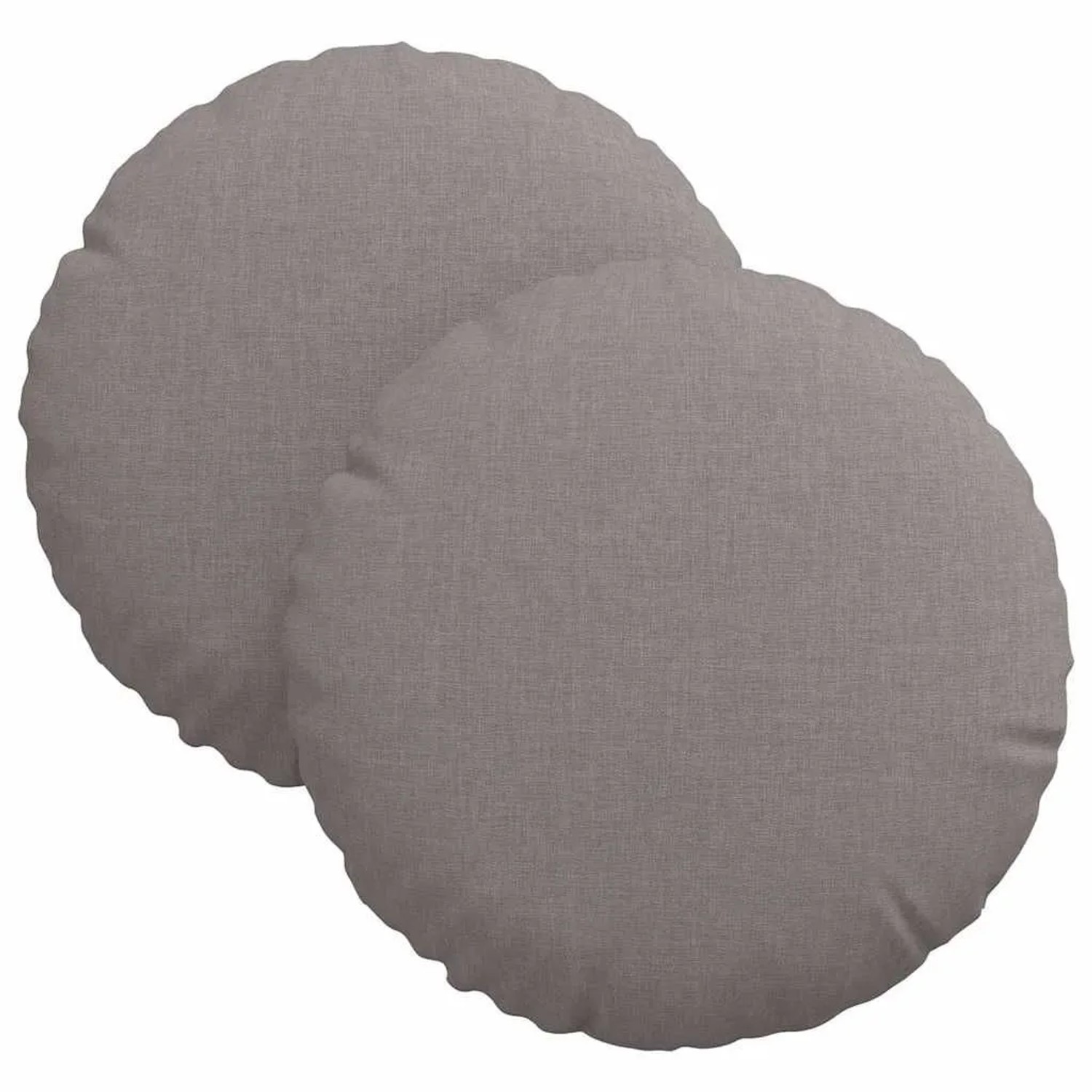 vidaXL Sitzkissen 2 Stk Taupe Ø30 x 13 cm Stoff 42014089 günstig online kaufen