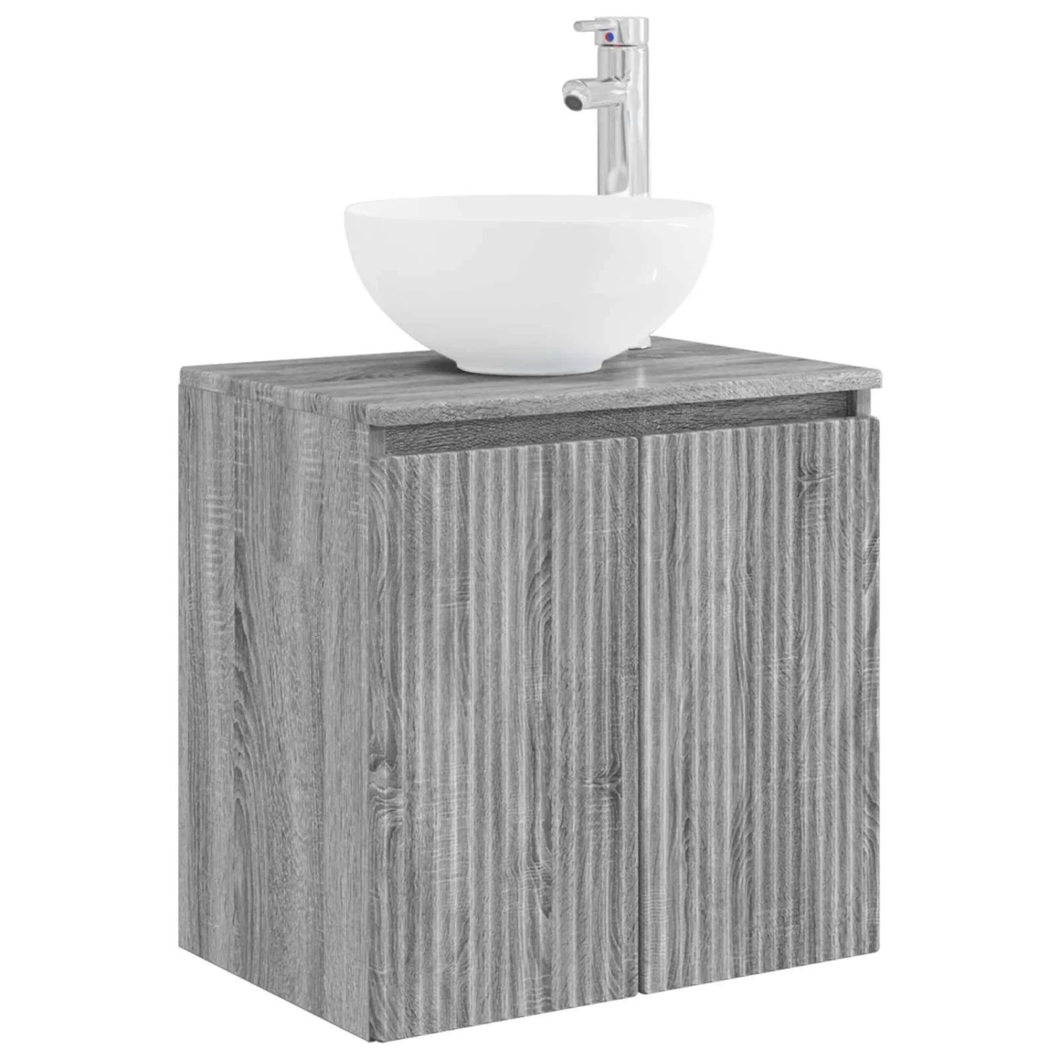 vidaXL Wandmontierte Waschtisch Sonoma-Grau 49,5 x 41 x 64,5 cm 890398