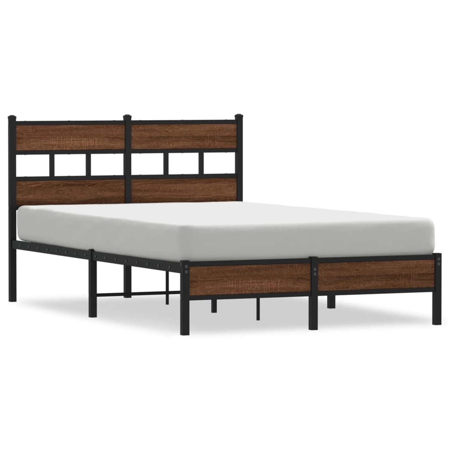 vidaXL Bettgestell ohne Matratze Braun Eichen-Optik 120x190 cm Holzwerkstof günstig online kaufen