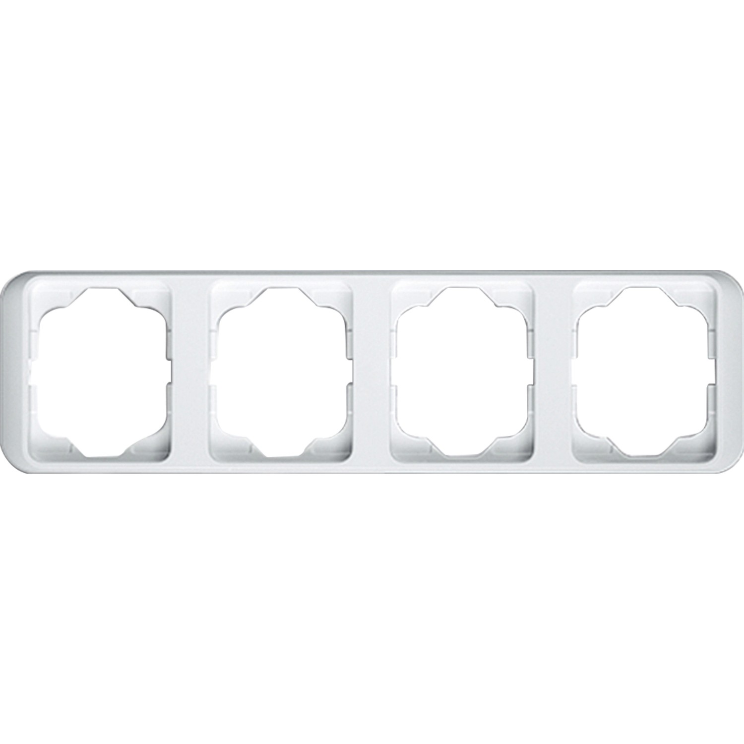 Busch-Jaeger Abdeckrahmen 4- fach Alpha Nea Senkrecht Alabaster