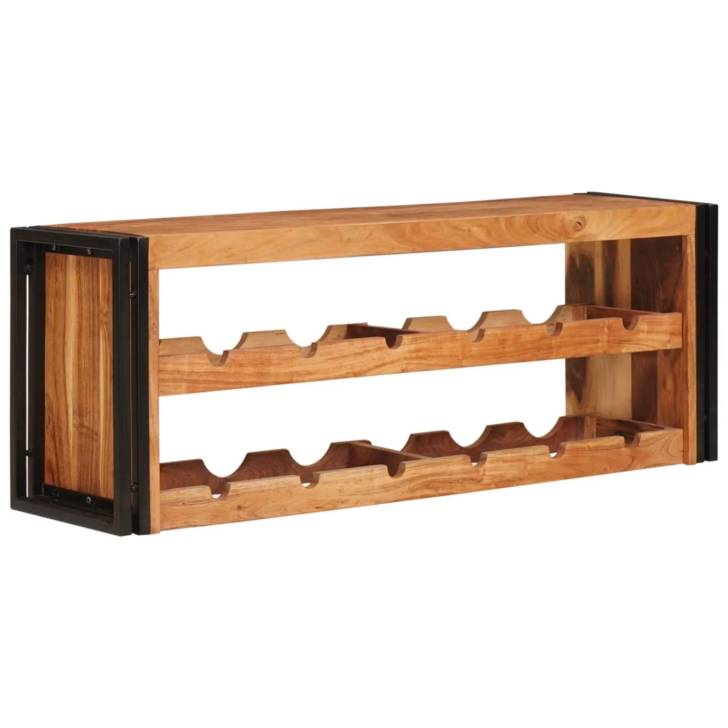 vidaXL Weinregal Braun 120 x 45 x 33 cm Massivholz Akazie 4104764