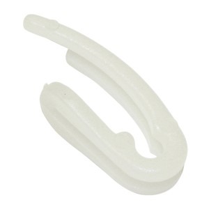 Weißer Gardinia Doppelhaken, 20er-Pack für Gardinenschienen.