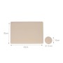 Relaxdays Tischset Kunstleder Grau-Beige Beidseitig Verwendbar 6er Set 30 cm x 43 cm_4