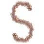vidaXL Weihnachtskugelgirlande Rose Gold 186 cm Polystyrol 42019697