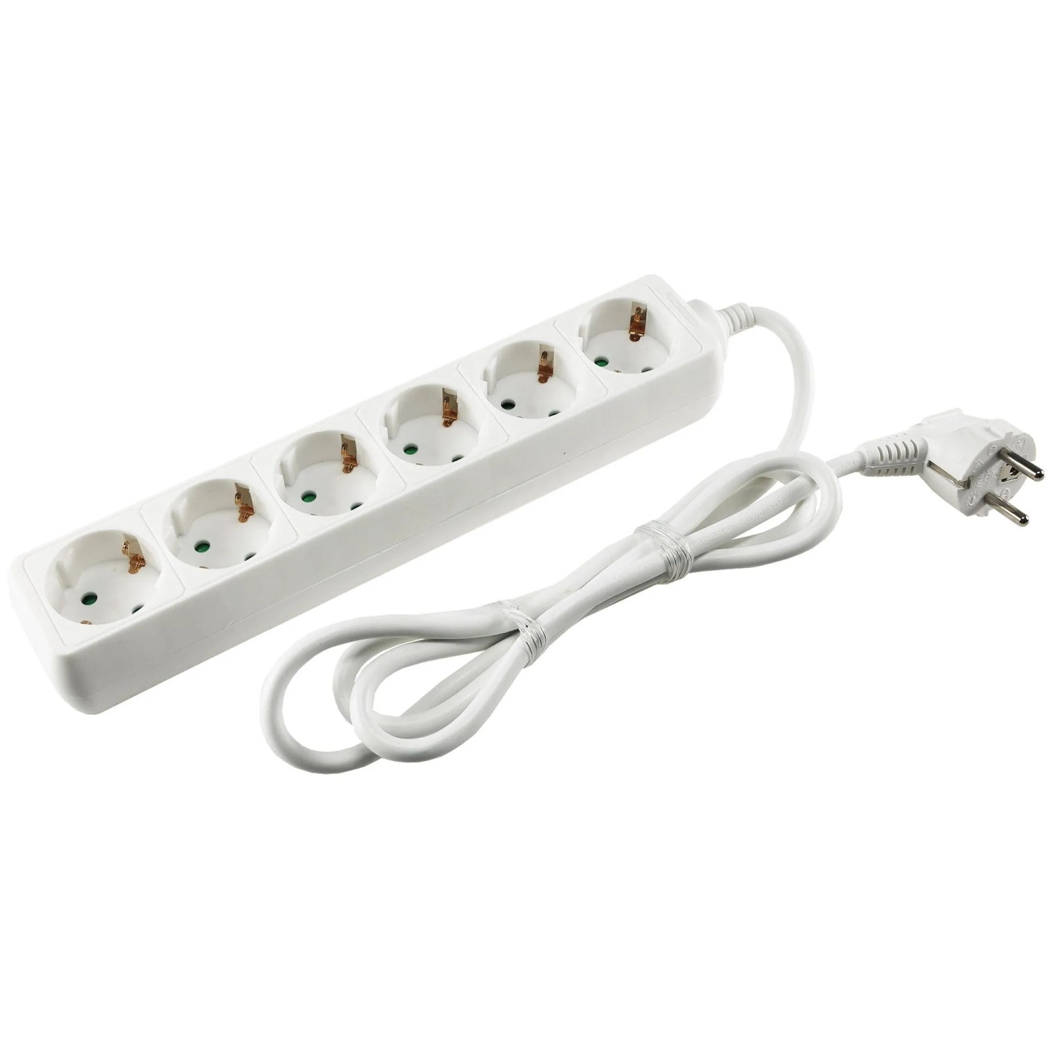 ChiliTec Schutzkontakt Steckdosenleiste 6 Fach 3500W Weiß