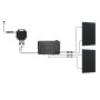 Growatt NOAH 2000 Solarspeicher-System mit zwei Speichern und Verbindung zu Solarmodulen und Steckdose.