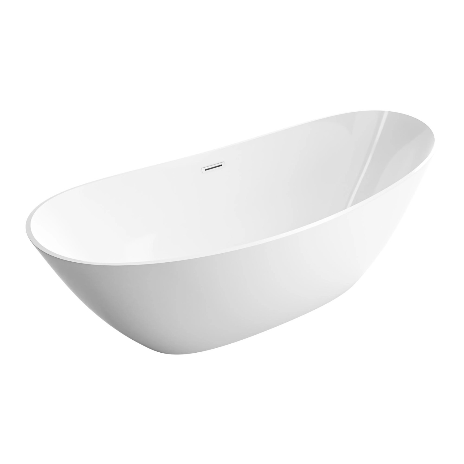 Bernstein Freistehende Badewanne BELLAGIO 2.0 Acryl Weiß Matt 180x80 günstig online kaufen