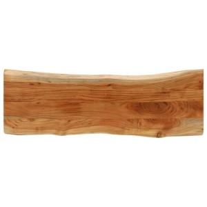 Rechteckige vidaXL Tischplatte aus Akazien-Massivholz, 120x40x3,8cm, mit Naturkante.