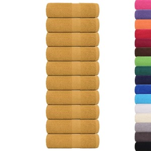 vidaXL Waschhandtücher 10 Stück FROGN Gold 30x30 cm 100% Baumwolle 136802