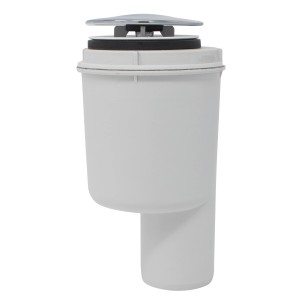 Schulte Ablauf senkrecht für flache Duschwannen, Siphon aus Kunststoff.