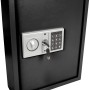 Schwarzer Perel Schlüsseltresor mit elektronischem Zahlenschloss und Schlüssel für 71 Schlüssel.