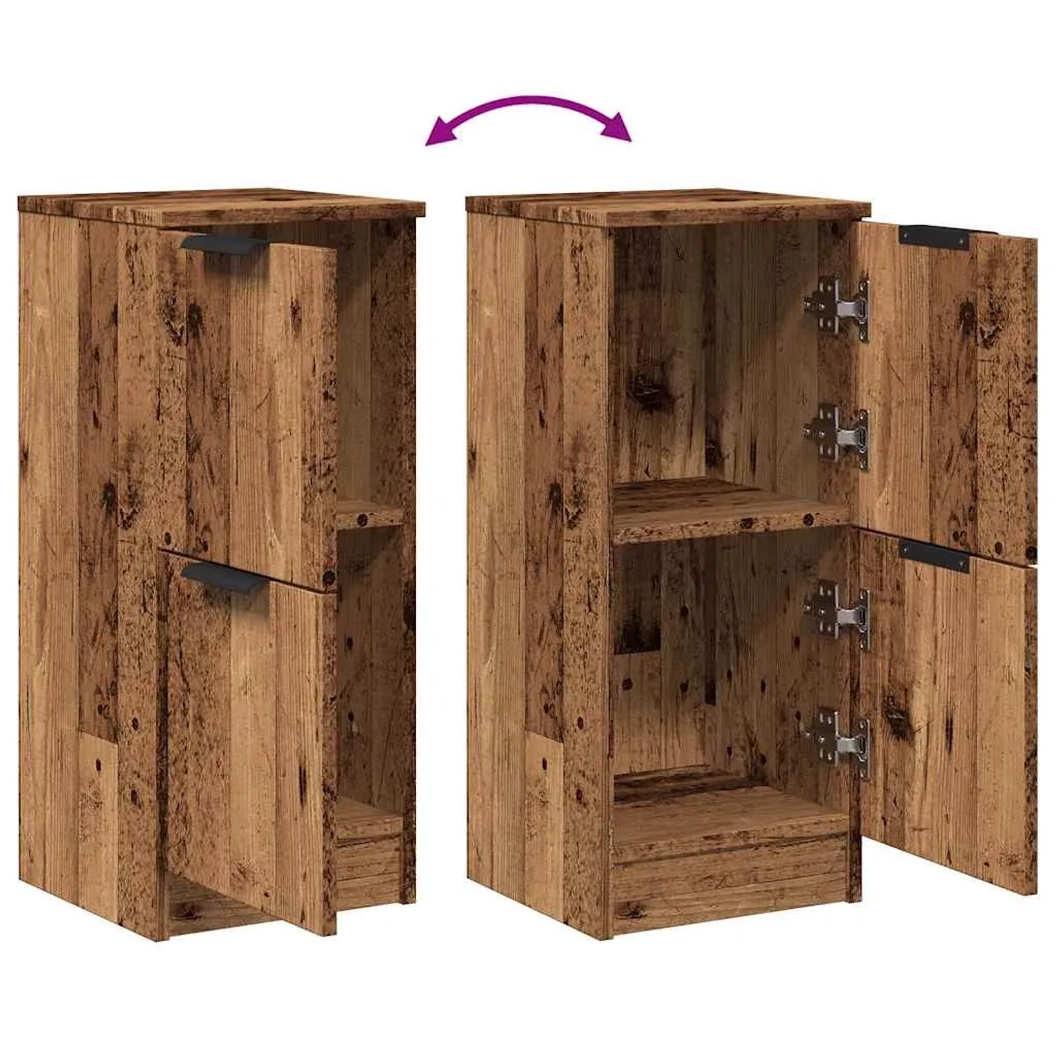vidaXL Sideboard Altholz-Optik 30x30x70 cm Holzwerkstoff 856959_8