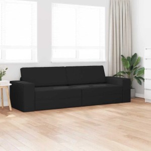 Schwarzes vidaXL Schlafsofa (245 cm) aus Stoff. Modernes Design für Wohnzimmer oder Gästezimmer.