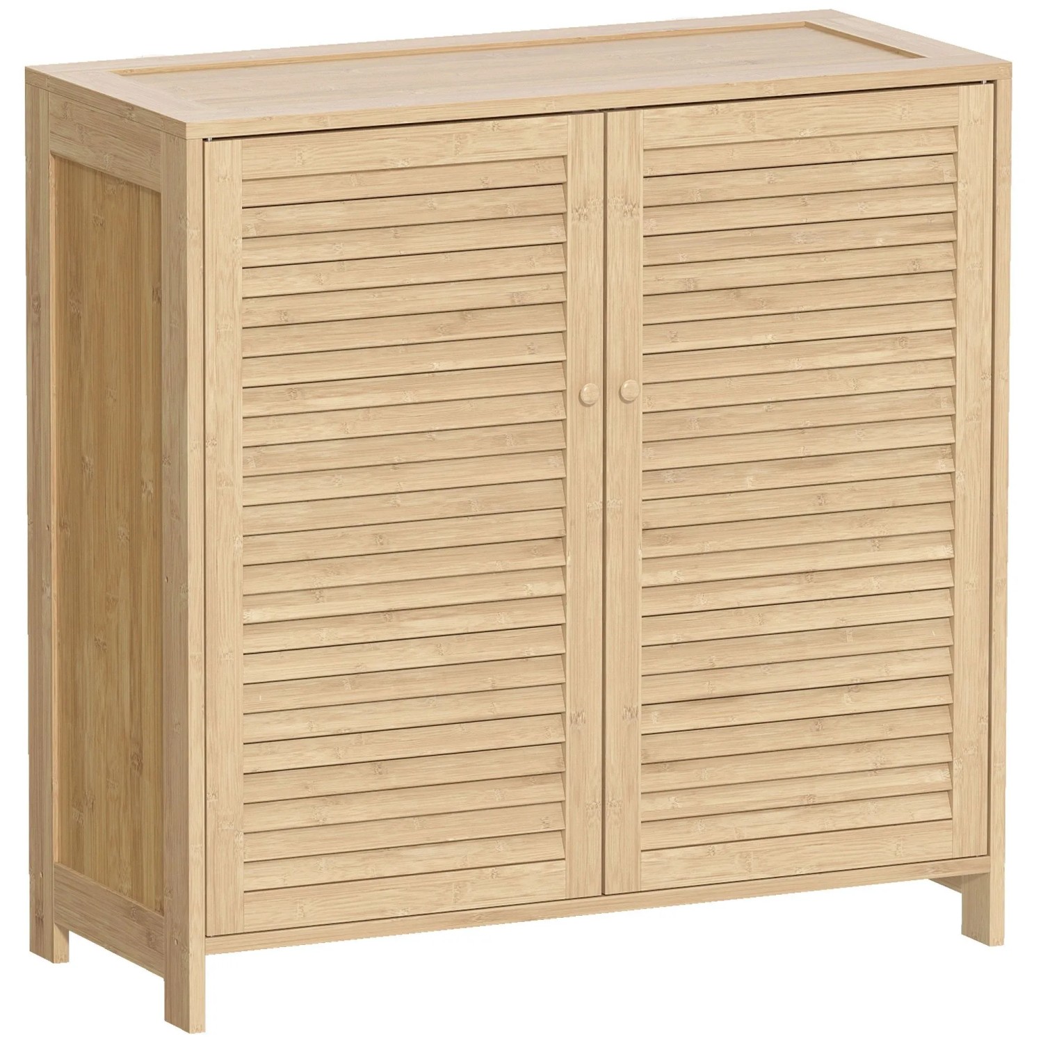 HOMCOM Schuhschrank Bambus 80 x 35 x 80 cm Naturholz