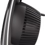 Schwarzer Vornado 573 Tischventilator, seitliche Ansicht. Kompakter Ventilator für angenehme Luftzirkulation.