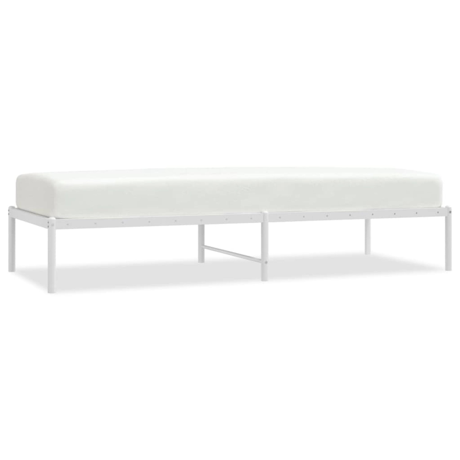 vidaXL Bettgestell Metall Weiß 75x190 cm 350903 günstig online kaufen